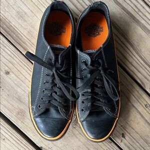 Harley-Davidson Black and Orange Sneakers for Men 10.5